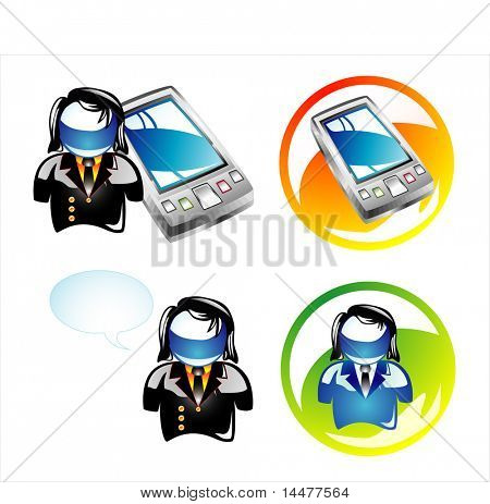 botones de negocios y pocketpc