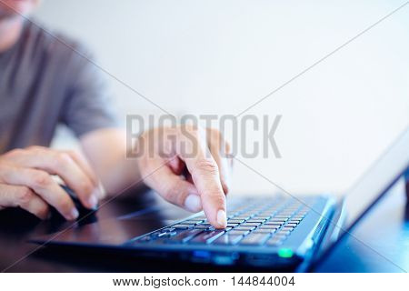 man with laptot