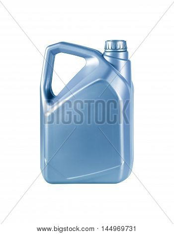 Engine oil canister isolated on white background.