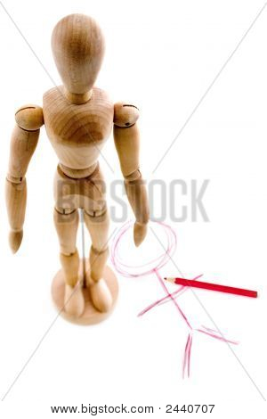 Modell poserar Draw Position