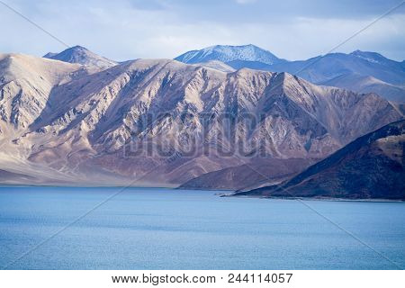 Pangong Lake Or Pangong Tso Is A Beautiful Endorheic Lake Situated In The Himalayas And Is 134 Km Lo