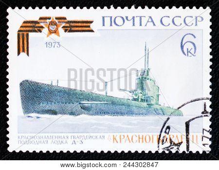 Submarine Krasnogvardeyets Warship, Circa 1973