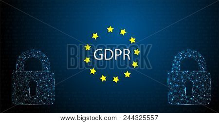 Gdpr Concept Illustration. General Data Protection Regulation Abbreviation. Law About Personal Data 