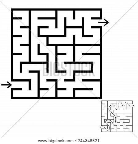Abstract Square Maze. An Interesting Game For Children And Teenagers. Simple Flat Vector Illustratio