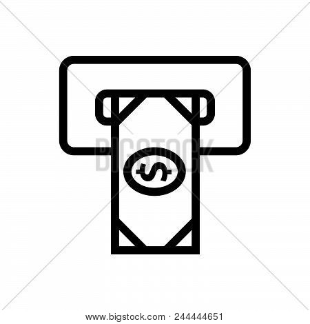 Atm Vector Icon On White Background. Atm Modern Icon For Graphic And Web Design. Atm Icon Sign For L