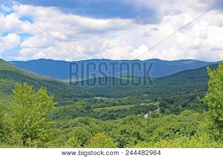 Hills And Forest Of The Sredna Gora Mountains In Bulgaria