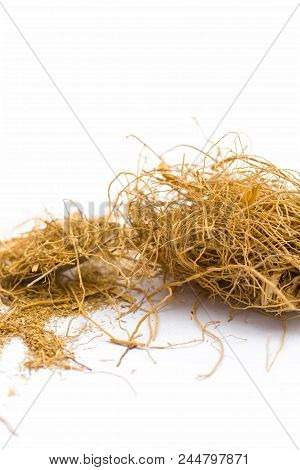 Close Up Of Raw Khus Or Vetiver Grass A Herbal Root With Full Of Aroma Used In Many Indian And Asian