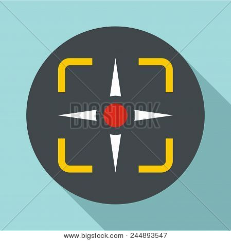 Fighter Target Icon. Flat Illustration Of Fighter Target Vector Icon For Web Design