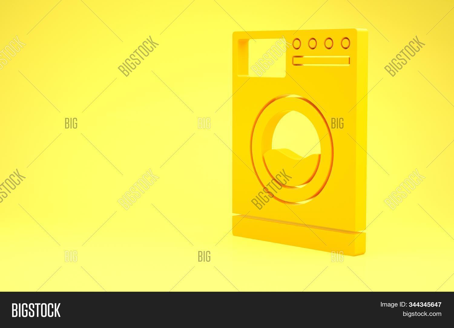 Yellow Washer Icon Image Photo Free Trial Stock Yellow Washer Icon Image Photo Free