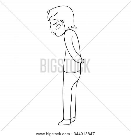 Young Man Dreams Kiss Vector Photo Free Trial Bigstock,Human Sketch Poses