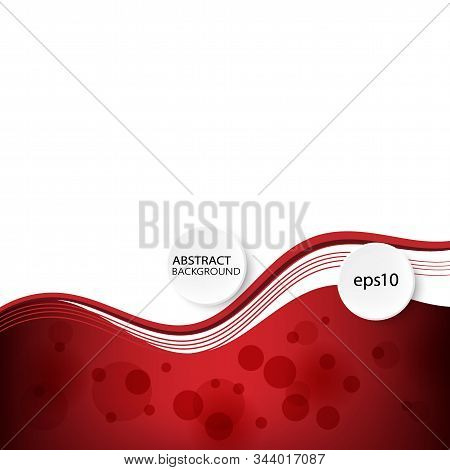 Red Background Curve Line On White Space Shadow Overlap And Dimension Modern Texture Pattern For Tex