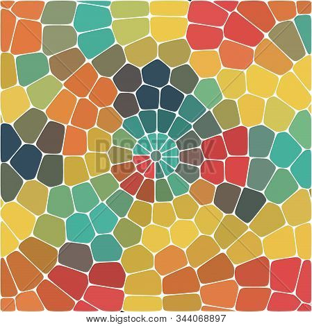 Abstract Vector Background Of Colored Polygons. Element Design