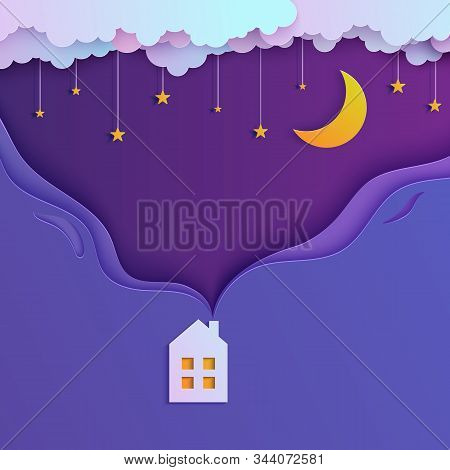 Night Sky Paper Cut Vector &amp; Photo (Free Trial) | Bigstock