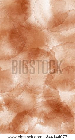 Abstract Watercolor Brawn Spots. Decorative Background For Stories, Fabric, Banners, Cards And Invit
