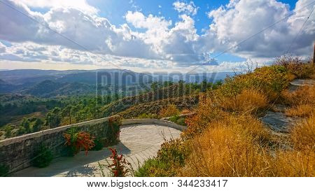 View On Pano Platres In Troodos Mountains, Cyprus