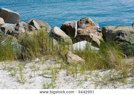 Sable et rochers