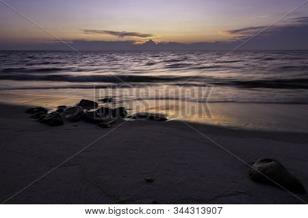 Sunset During Twilight At Chapin Beach Cape Cod Mass