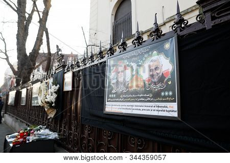 Bucharest, Romania - January 10, 2020: Picture Showing Iranian General Qassim Soleimani And Iraqi Ab