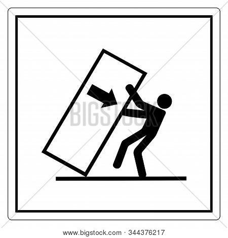 Body Crush Tip Over Hazard Symbol Sign, Vector Illustration, Isolate On White Background Label .eps1