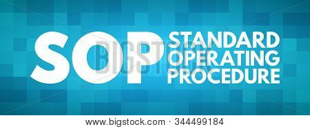 Sop - Standard Operating Procedure Acronym, Business Concept Background