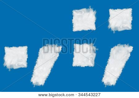 Symbol Comma, Dot, Column, Semicolon Made Of Cloud
