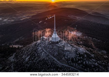 Jested Is A Mountain In The North Of The Czech Republic, Southwest Of Liberec. With A Promise Of 517