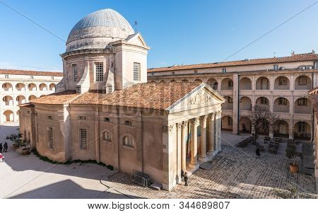 La Vieille Charite Or Old Charity A Former Almshouse With The Central Chapel On Sunny Day In Marseil