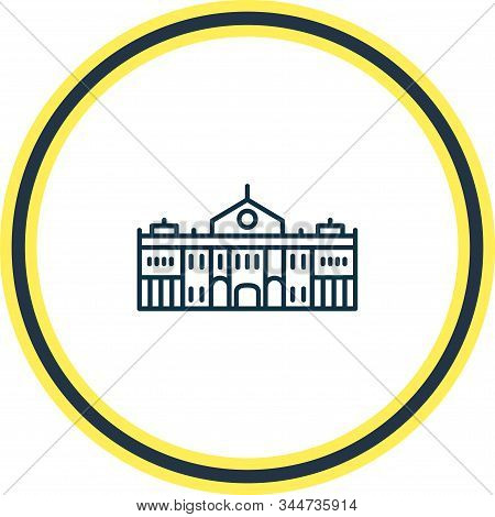 Vector Illustration Of Hermitage Icon Line. Beautiful Tourism Element Also Can Be Used As Winter Pal
