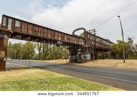 View Of The Iron Rail Bridge Over The Macquarie River Built In 1884 And Known As The Lattice Railway
