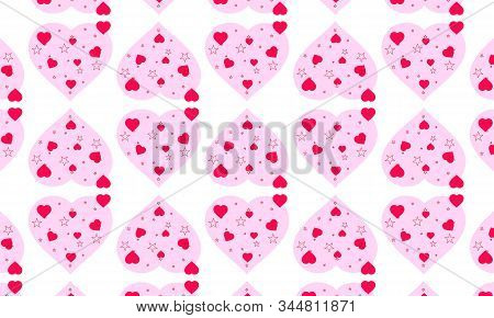 Valentines Day Love Seamless Pattern Stock Vector