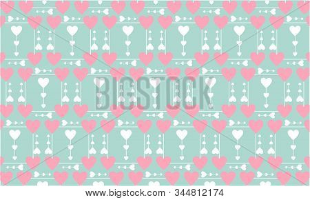 Valentines Day Love Seamless Pattern Stock Vector