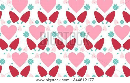 Valentines Day Love Seamless Pattern Stock Vector