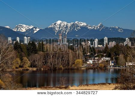 Residential Area Near Deer Lake Park In Burnaby, The Construction Of Three Skyscrapers In The Area A