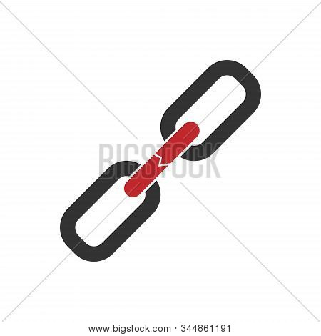 Data Protection Image. Including Broken Chain. Vector Illustration, Great For Financial Technology C