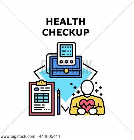 Health Checkup Care. Doctor And Patient. Madical Clinic. Nurse Support. Diagnosis Service Vector Con