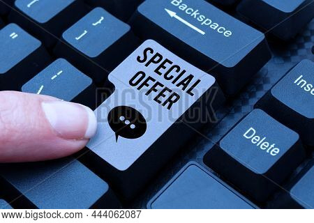 Writing Displaying Text Special Offer. Conceptual Photo Selling At A Lower Or Discounted Price Barga