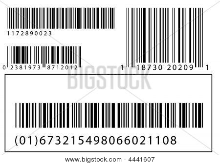 Vector Set von barcodes