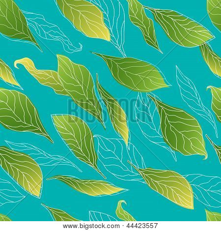 Floral Seamless Background Blätter mit Adern