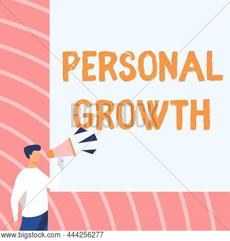 Text Showing Inspiration Personal Growth. Business Showcase A Longterm Process Which Shows The Devel