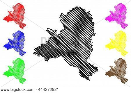 Raebareli District (uttar Pradesh State, Republic Of India) Map Vector Illustration, Scribble Sketch
