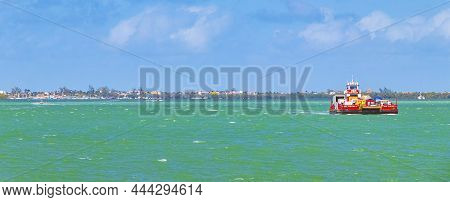 Holbox Express Car Ferry From Holbox Island Quintana Roo Mexico.
