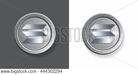 Solana (sol) Crypto Currency Coin Logo Vector Illustration Template