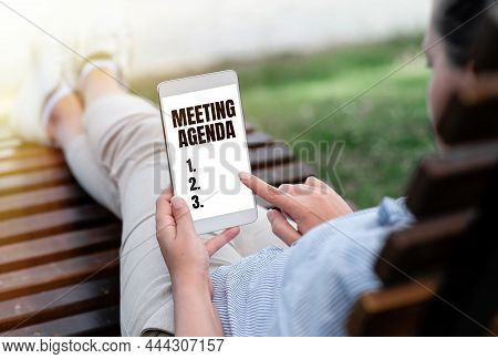 Inspiration Showing Sign Meeting Agenda. Business Overview An Agenda Sets Clear Expectations For Wha