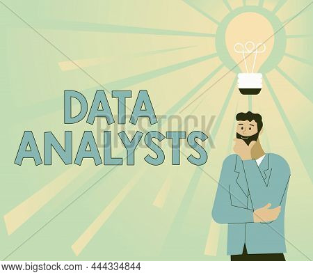 Conceptual Display Data Analysts. Word Written On Programmer Design And Create Report Identifies Pat