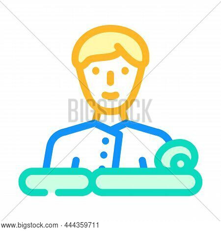 Masseur Business Color Icon Vector. Masseur Business Sign. Isolated Symbol Illustration