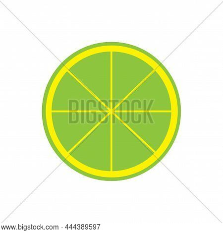Lime Icon. Green Citrus Fruit. Flat Sign. Modern Art. Creative Logo. Healthy Food. Vector Illustrati