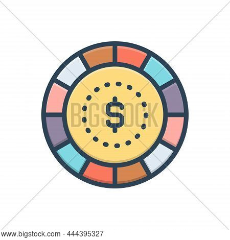 Color Illustration Icon For Bet Condition Betting Prerequisite Casino Stipulation Term Wager