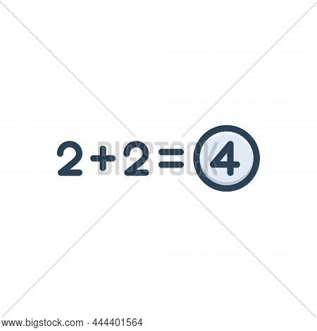 Color Illustration Icon For Total Number Equal Sum Addition Add Adding Entire Thorough Overall Exhau