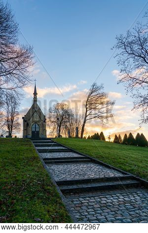 In East Flanders You Have This Beautiful Toepkapel Van Brakel On A Cloudy Day