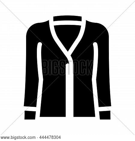 Cardigans Clothing Glyph Icon Vector. Cardigans Clothing Sign. Isolated Contour Symbol Black Illustr